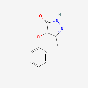 molecular formula C10H10N2O2 B14155754 3-Methyl-4-phenoxy-1,4-dihydropyrazol-5-one CAS No. 289655-92-1