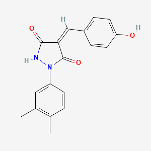 (4Z)-1-(3,4-dimethylphenyl)-4-(4-hydroxybenzylidene)pyrazolidine-3,5-dione