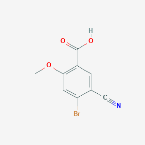 molecular formula C9H6BrNO3 B1415578 4-Bromo-5-cyano-2-methoxybenzoic acid CAS No. 1805187-00-1