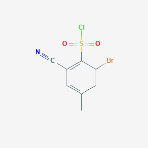 molecular formula C8H5BrClNO2S B1415579 2-Bromo-6-cyano-4-methylbenzenesulfonyl chloride CAS No. 1805188-75-3