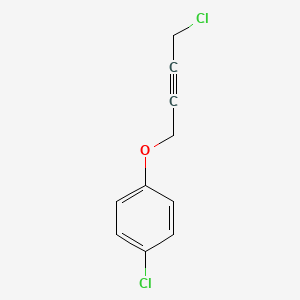 molecular formula C10H8Cl2O B14155794 1-Chloro-4-(4-chlorobut-2-ynoxy)benzene CAS No. 4200-22-0