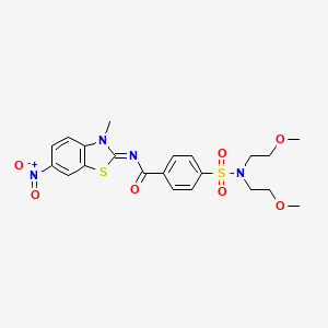 4-[Bis(2-methoxyethyl)sulfamoyl]-N-(3-methyl-6-nitro-1,3-benzothiazol-2(3H)-ylidene)benzamide