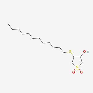molecular formula C16H32O3S2 B14155841 Tetrahydro-4-(dodecylthio)-3-thiophenol 1,1-dioxide CAS No. 79295-22-0