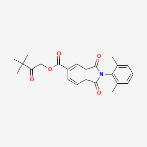 3,3-dimethyl-2-oxobutyl 2-(2,6-dimethylphenyl)-1,3-dioxo-2,3-dihydro-1H-isoindole-5-carboxylate