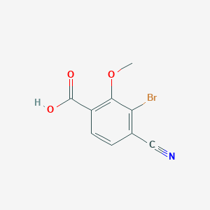 molecular formula C9H6BrNO3 B1415588 3-Bromo-4-cyano-2-methoxybenzoic acid CAS No. 1805186-93-9