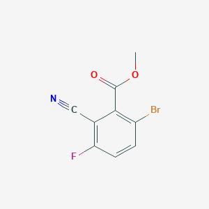 molecular formula C9H5BrFNO2 B1415589 Methyl 6-bromo-2-cyano-3-fluorobenzoate CAS No. 1805524-03-1