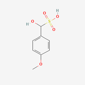 molecular formula C8H10O5S B14155901 Benzenemethanesulfonic acid, alpha-hydroxy-4-methoxy- CAS No. 81-12-9