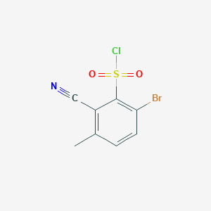 molecular formula C8H5BrClNO2S B1415594 6-Bromo-2-cyano-3-methylbenzenesulfonyl chloride CAS No. 1806060-54-7