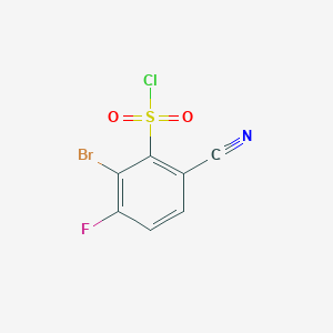 molecular formula C7H2BrClFNO2S B1415598 2-Bromo-6-cyano-3-fluorobenzenesulfonyl chloride CAS No. 1805132-53-9