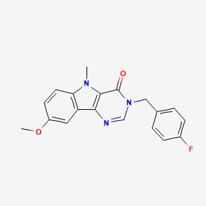 molecular formula C19H16FN3O2 B14155983 3-[(4-Fluorophenyl)methyl]-8-methoxy-5-methylpyrimido[5,4-b]indol-4-one CAS No. 896853-59-1