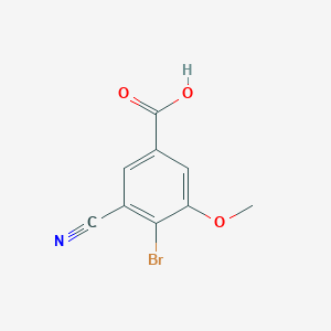 molecular formula C9H6BrNO3 B1415599 4-Bromo-3-cyano-5-methoxybenzoic acid CAS No. 1805413-93-7