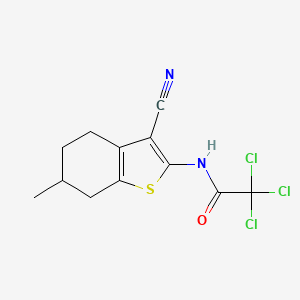 2,2,2-trichloro-N-(3-cyano-6-methyl-4,5,6,7-tetrahydro-1-benzothiophen-2-yl)acetamide