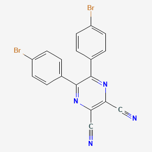 molecular formula C18H8Br2N4 B14156005 5,6-Bis(4-bromophenyl)pyrazine-2,3-dicarbonitrile CAS No. 5015-35-0