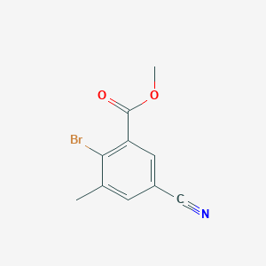 molecular formula C10H8BrNO2 B1415602 Methyl 2-bromo-5-cyano-3-methylbenzoate CAS No. 1805102-22-0