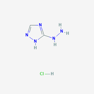 molecular formula C2H6ClN5 B14156023 1H-1,2,4-triazol-3-ylhydrazine CAS No. 21126-64-7