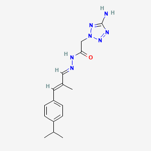 2-(5-amino-2H-tetrazol-2-yl)-N'-{(1E,2E)-2-methyl-3-[4-(propan-2-yl)phenyl]prop-2-en-1-ylidene}acetohydrazide