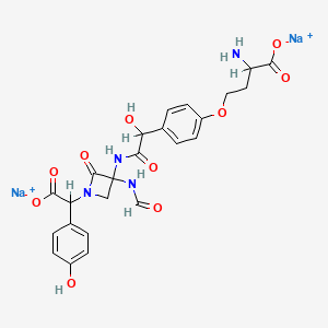 disodium;2-amino-4-[4-[2-[[1-[carboxylato-(4-hydroxyphenyl)methyl]-3-formamido-2-oxoazetidin-3-yl]amino]-1-hydroxy-2-oxoethyl]phenoxy]butanoate