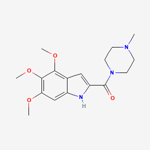 molecular formula C17H23N3O4 B14156063 (4-methylpiperazin-1-yl)-(4,5,6-trimethoxy-1H-indol-2-yl)methanone CAS No. 902330-49-8