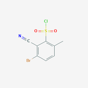 molecular formula C8H5BrClNO2S B1415607 3-Bromo-2-cyano-6-methylbenzenesulfonyl chloride CAS No. 1805248-82-1