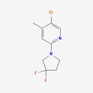 molecular formula C10H11BrF2N2 B1415610 5-Bromo-2-(3,3-difluoropyrrolidin-1-yl)-4-methylpyridine CAS No. 1936329-17-7