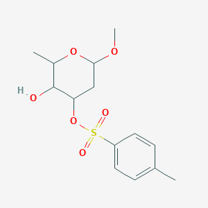 molecular formula C14H20O6S B14156102 (3-Hydroxy-6-methoxy-2-methyloxan-4-yl) 4-methylbenzenesulfonate CAS No. 18981-61-8