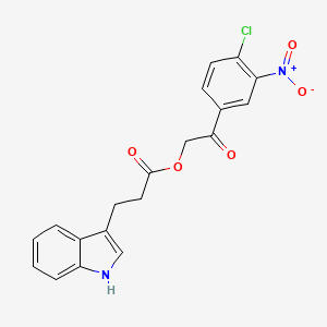 molecular formula C19H15ClN2O5 B14156104 2-(4-chloro-3-nitrophenyl)-2-oxoethyl 3-(1H-indol-3-yl)propanoate CAS No. 381679-94-3