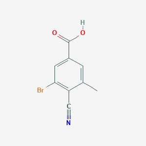 molecular formula C9H6BrNO2 B1415612 3-Bromo-4-cyano-5-methylbenzoic acid CAS No. 1805188-94-6