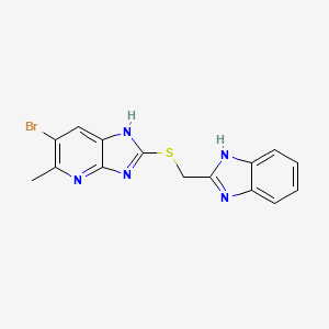 molecular formula C15H12BrN5S B14156123 2-(1H-benzimidazol-2-ylmethylsulfanyl)-6-bromo-5-methyl-1H-imidazo[4,5-b]pyridine CAS No. 848991-86-6