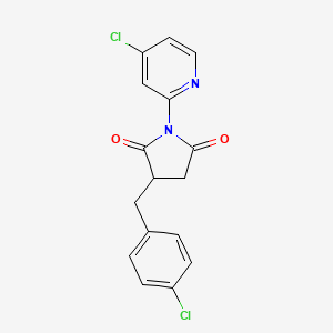 3-[(4-Chlorophenyl)methyl]-1-(4-chloropyridin-2-yl)pyrrolidine-2,5-dione