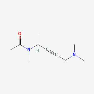 molecular formula C10H18N2O B14156153 (+-)-N-(4-(Dimethylamino)-1-methyl-2-butynyl)-N-methylacetamide CAS No. 82890-19-5