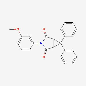 molecular formula C24H19NO3 B14156159 3-(3-Methoxyphenyl)-6,6-diphenyl-3-azabicyclo[3.1.0]hexane-2,4-dione CAS No. 799835-95-3