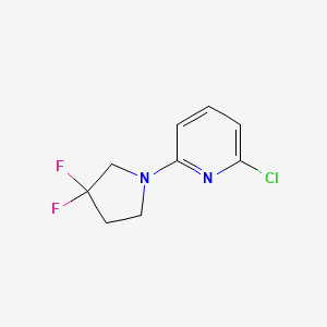 molecular formula C9H9ClF2N2 B1415616 2-氯-6-(3,3-二氟吡咯烷-1-基)吡啶 CAS No. 1934800-24-4
