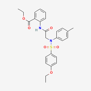 ethyl 2-[[2-(N-(4-ethoxyphenyl)sulfonyl-4-methylanilino)acetyl]amino]benzoate