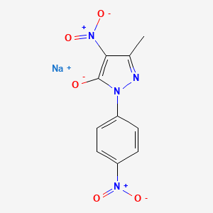 3H-Pyrazol-3-one, 2,4-dihydro-5-methyl-4-nitro-2-(4-nitrophenyl)-, ion(1-), sodium