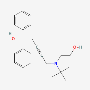 molecular formula C23H29NO2 B14156197 5-[Tert-butyl(2-hydroxyethyl)amino]-1,1-diphenylpent-3-yn-1-ol CAS No. 375356-04-0