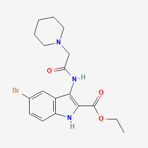 ethyl 5-bromo-3-[(piperidin-1-ylacetyl)amino]-1H-indole-2-carboxylate