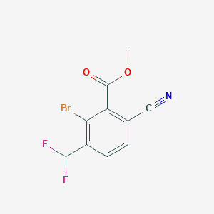 molecular formula C10H6BrF2NO2 B1415622 Methyl 2-bromo-6-cyano-3-(difluoromethyl)benzoate CAS No. 1805412-16-1