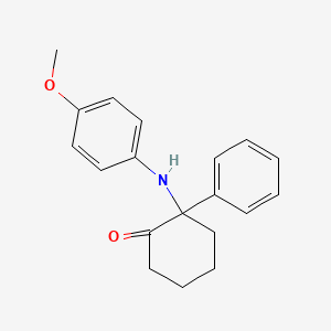 molecular formula C19H21NO2 B14156234 2-[(4-Methoxyphenyl)amino]-2-phenylcyclohexanone CAS No. 3602-44-6