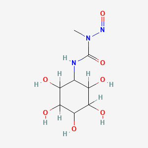 molecular formula C8H15N3O7 B14156241 2-Deoxy-2-(((methylnitrosoamino)carbonyl)amino)epi-inositol CAS No. 29788-94-1