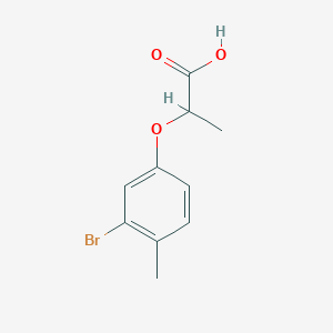 molecular formula C10H11BrO3 B1415625 2-(3-Bromo-4-methylphenoxy)propanoic acid CAS No. 1857418-24-6