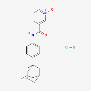 Nicotinamide, N-(p-(1-adamantyl)phenyl)-, 1-oxide, hydrochloride