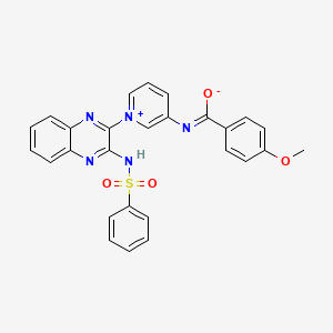 N-[1-[3-(benzenesulfonamido)quinoxalin-2-yl]pyridin-1-ium-3-yl]-4-methoxybenzenecarboximidate