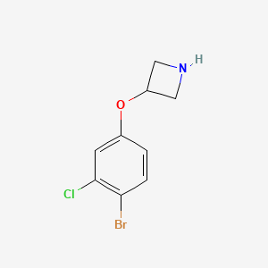 molecular formula C9H9BrClNO B1415627 3-(4-溴-3-氯苯氧基)氮杂环丁烷 CAS No. 1936134-62-1
