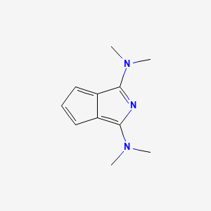 molecular formula C11H15N3 B14156295 2-Azapentalene, 1,3-bis(dimethylamino)- CAS No. 53783-12-3