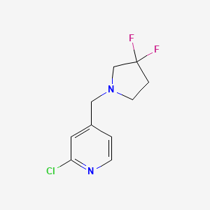 molecular formula C10H11ClF2N2 B1415630 2-氯-4-[(3,3-二氟吡咯烷-1-基)甲基]吡啶 CAS No. 1936551-83-5