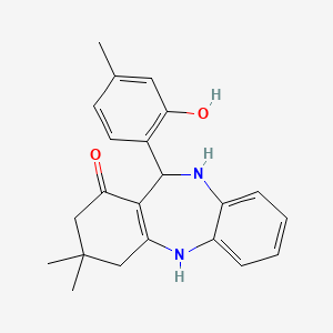 molecular formula C22H24N2O2 B14156306 11-(2-hydroxy-4-methylphenyl)-3,3-dimethyl-2,3,4,5,10,11-hexahydro-1H-dibenzo[b,e][1,4]diazepin-1-one CAS No. 312947-26-5