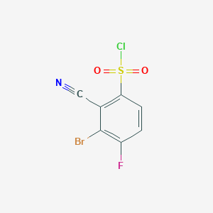 molecular formula C7H2BrClFNO2S B1415631 3-Bromo-2-cyano-4-fluorobenzenesulfonyl chloride CAS No. 1807076-23-8