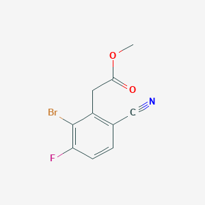 molecular formula C10H7BrFNO2 B1415634 Methyl 2-bromo-6-cyano-3-fluorophenylacetate CAS No. 1805015-53-5