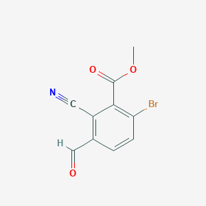 molecular formula C10H6BrNO3 B1415636 Methyl 6-bromo-2-cyano-3-formylbenzoate CAS No. 1805407-51-5