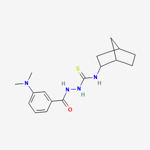 molecular formula C17H24N4OS B14156399 1-(2-Bicyclo[2.2.1]heptanyl)-3-[[3-(dimethylamino)benzoyl]amino]thiourea CAS No. 1005126-72-6